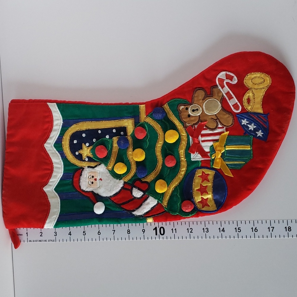 Cotton Red Velvet Christmas Stocking